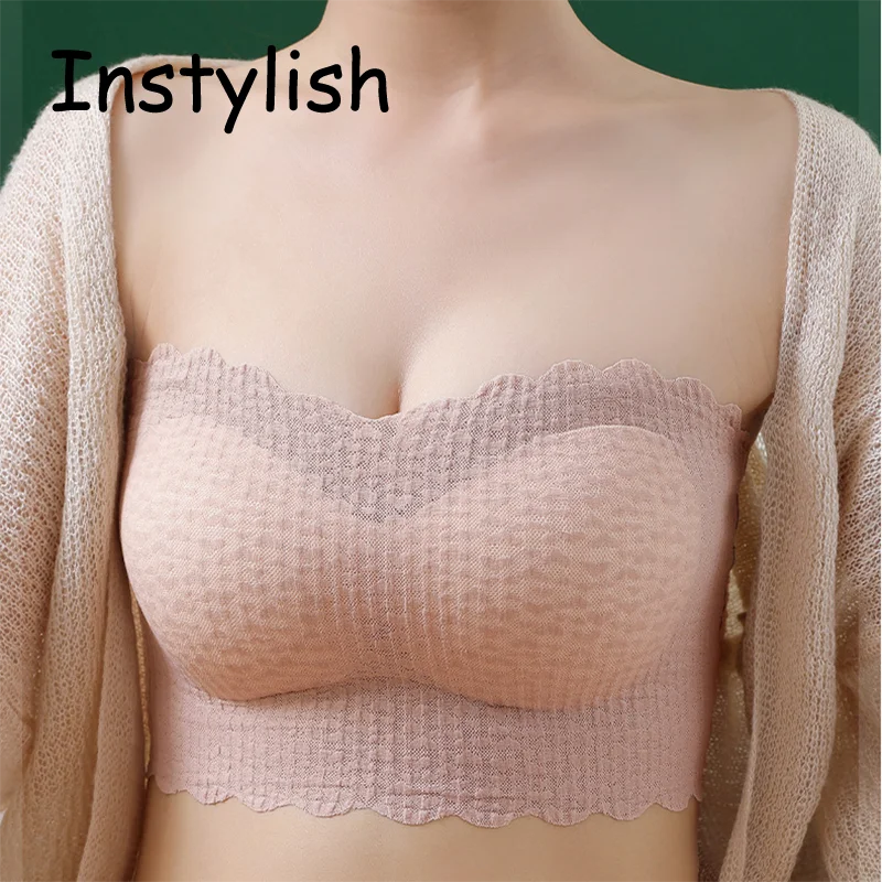 Sexy Invisible Bra Tube Tops Strapless Bras Seamless Bralette Wireless Wedding Brassiere Push Up Underwear Women'S Lingerie