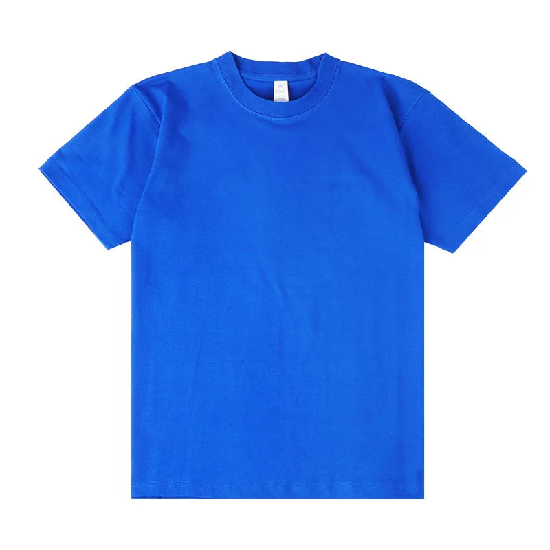 Men's Heavyweight Cotton T-Shirt - Loose Fit Crew Neck Short Sleeve