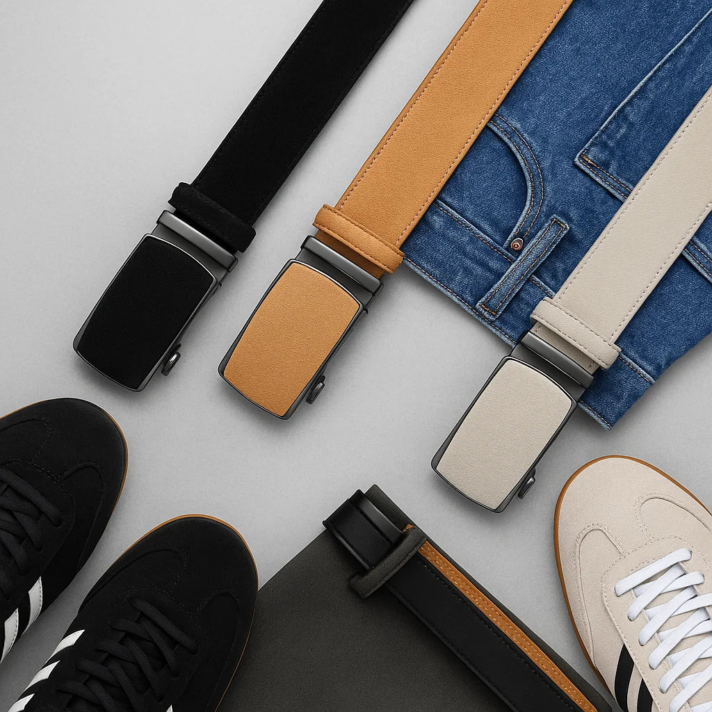 Men Fashion Belt Genuine Leather Belt for Men Automatic Belts Adjustable Waistband Business Belts 허리띠