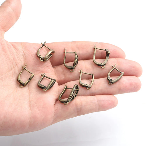 1 Pair New Antique Bronze Earrings Findings For Diy Woman Jewelry Earring Hooks Accessories Handmade Making Supplies