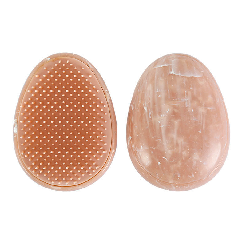 Marbling Egg Shape Glitter Straight Hair Brush Anti-knotting Hair Smoothing Combs Anti Static Massage Hairbrush Tangle Hair Care