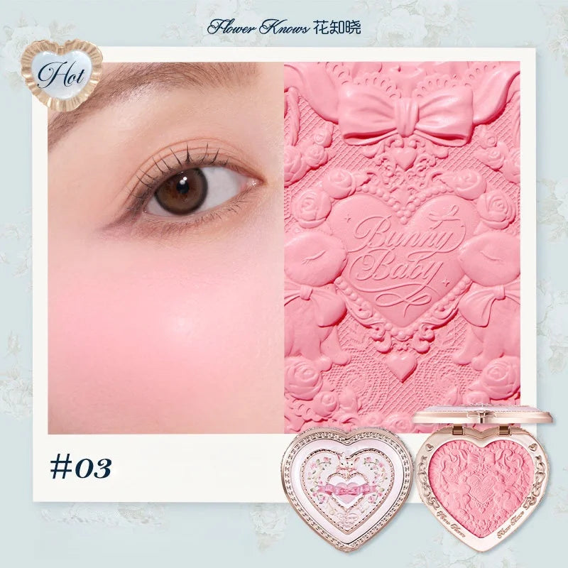 Flower Knows Knight Unicorn Series Embossed Blush Matte Face Palette
