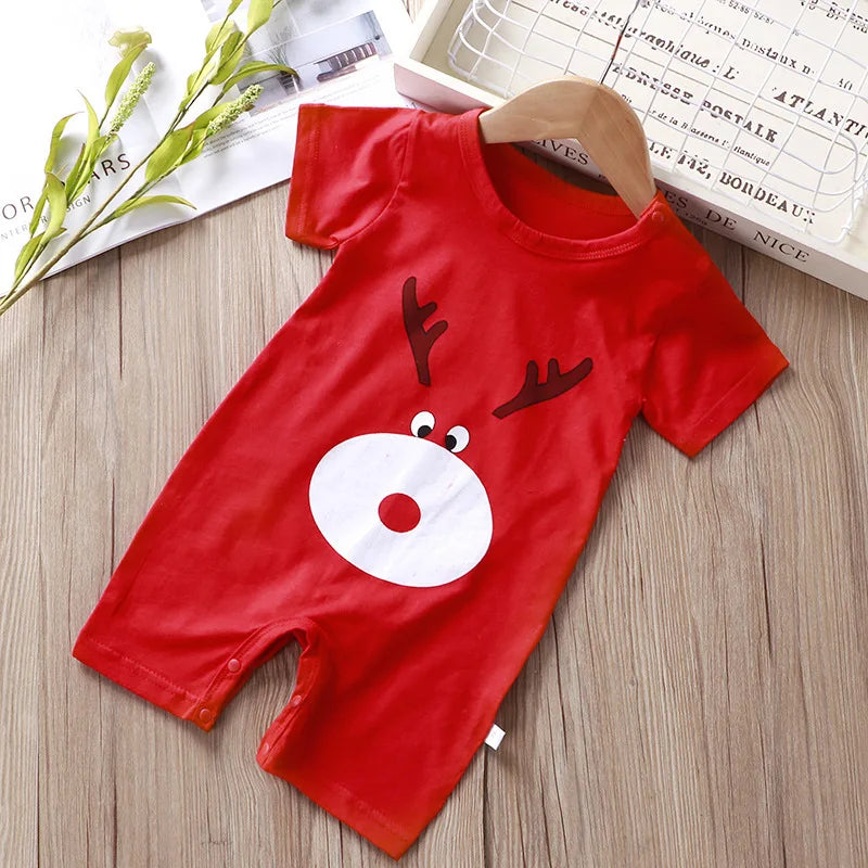 Baby Unisex Romper Jumpsuit - 100% Cotton Short-Sleeve Animal Print