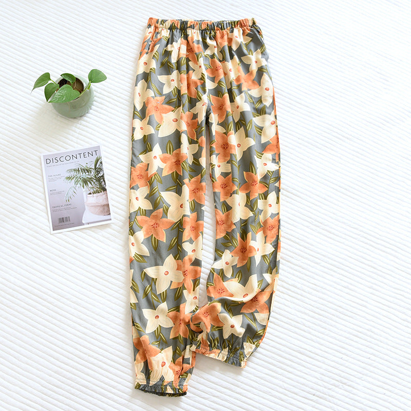 Cloud Cotton Story Women's Floral Pajama Pants - 100% Viscose Loose