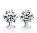 100% Real 925 Sterling Silver Jewelry Women'S Fashion Cute Tiny Clear Crystal Cz Stud Earrings For Girls Teens Lady