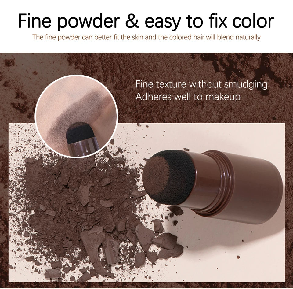 Hairline Shadow Powder Waterproof Sweat-proof Hairline Root Cover Up Filling Hair Natural Black Brown Eyebrows Contour Stick
