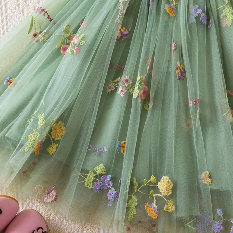 Girls' Floral Tulle Baby Dress