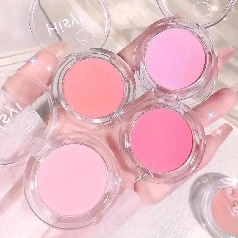 Brighten Face Blush Palette Face Contouring Face Blusher Cheek Tint Cheek Rouge Waterproof Monochrome Matte Female Makeup 1Pc