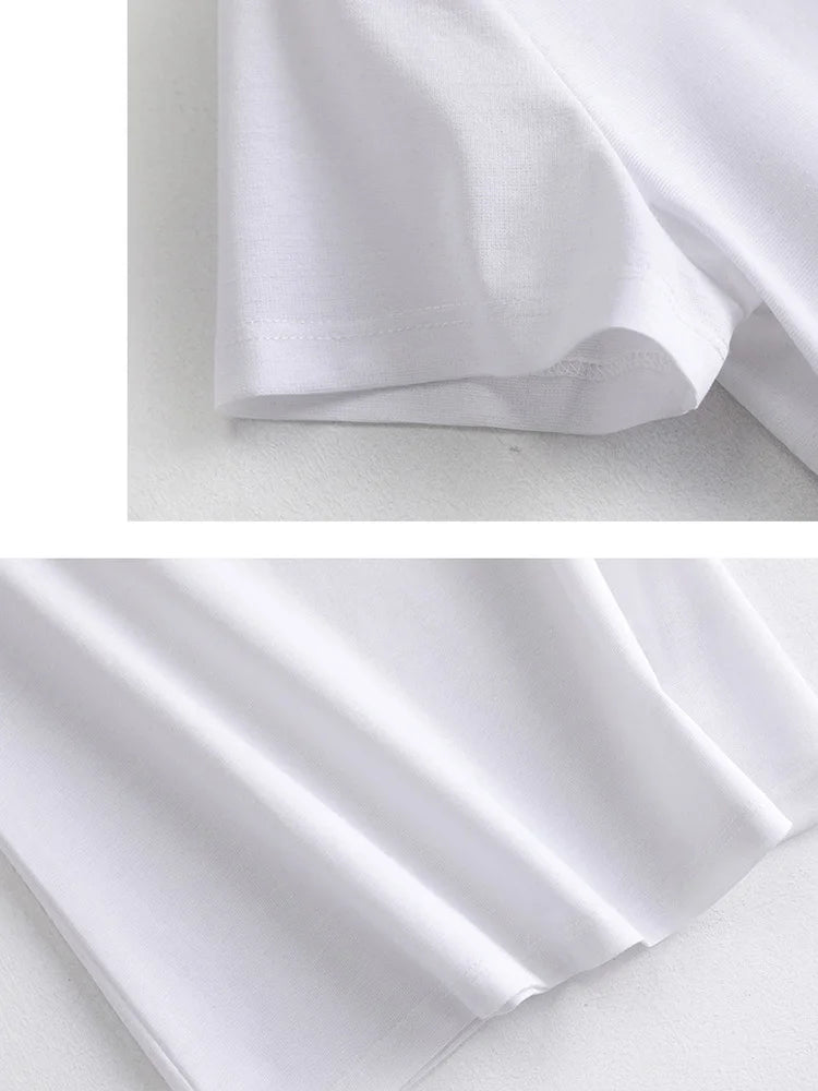 SuyaDream 2022 Woman Summer Tee Silk Acetate Blend U Neck Slim Waisted Solid Cosy T Shirt Candy Colors Top