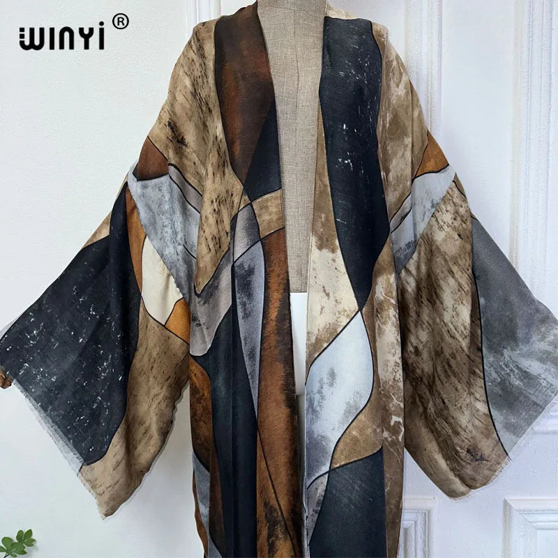 Boho Print Silk Kimono Cardigan For Beach And Travel Lovers Effortless Layering Lightweight Silk Feel