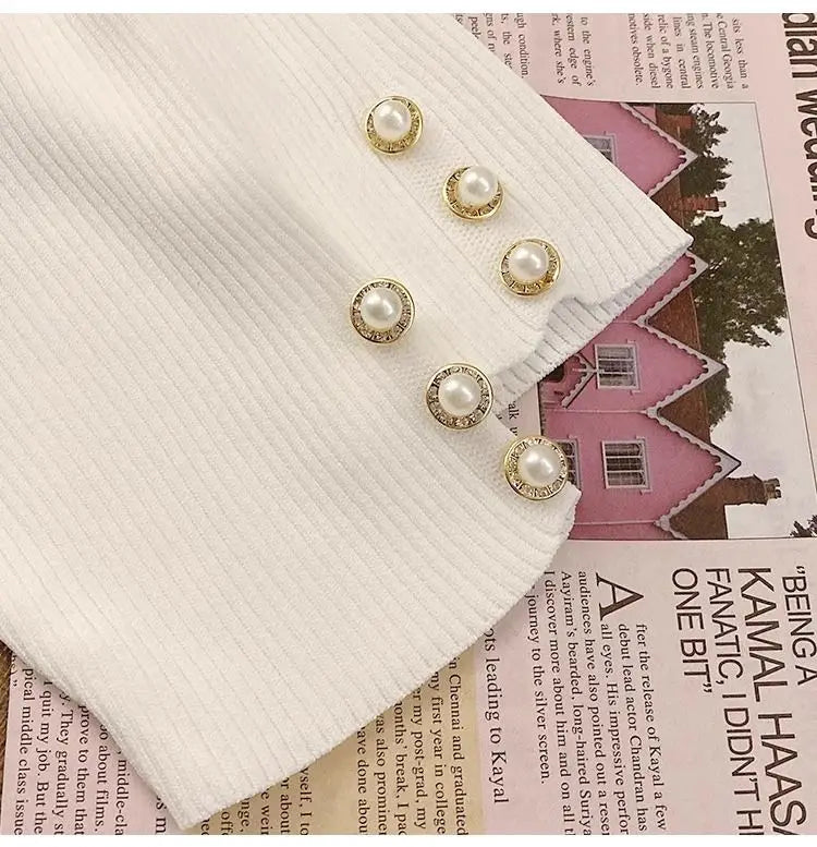 2026 Spring Autumn Korean Fashion Solid Sweater Women Short Sleeve Tops Pull Femme Casual Slim Female Pullover Knitted Clothes