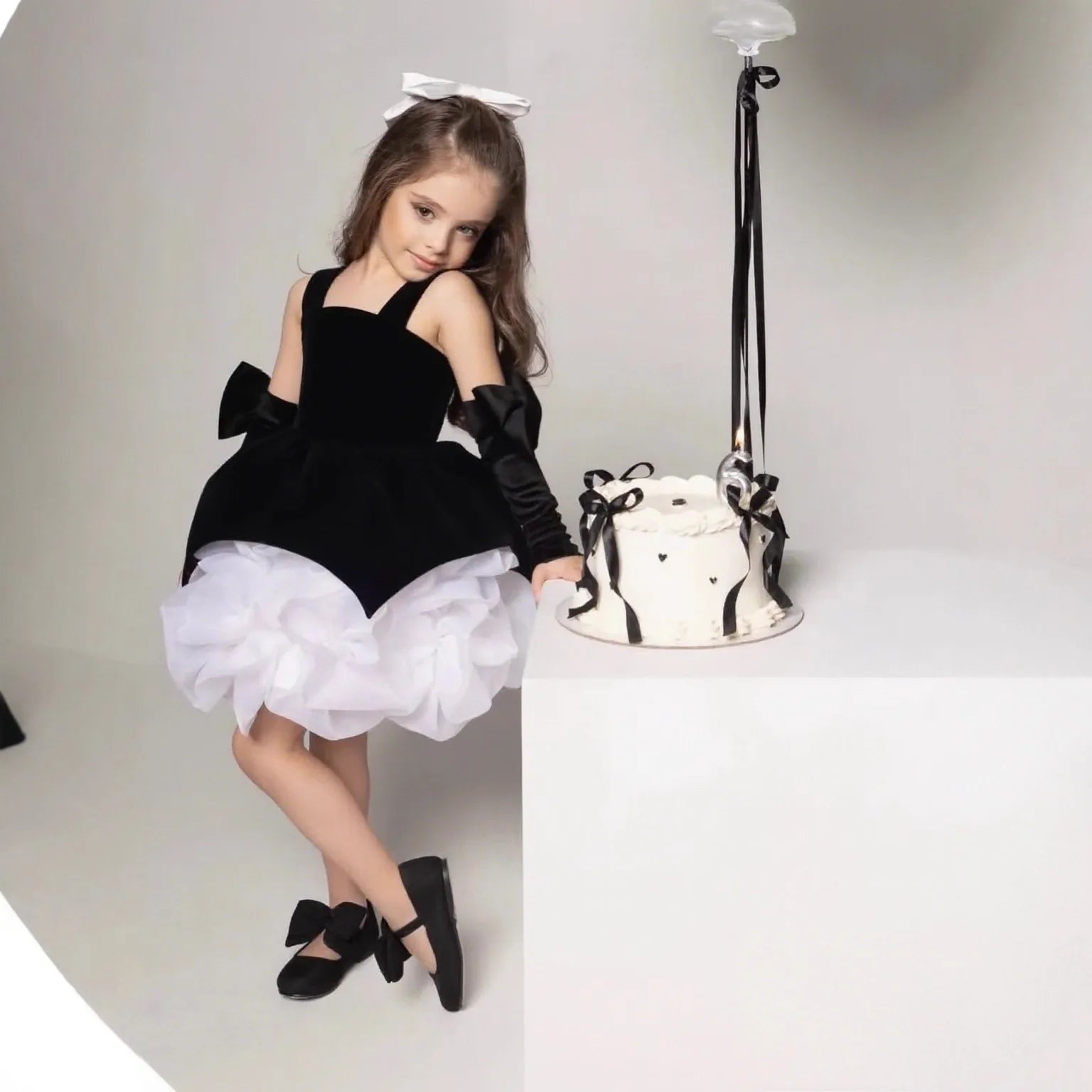 Luxe Velvet Girls Birthday Dress