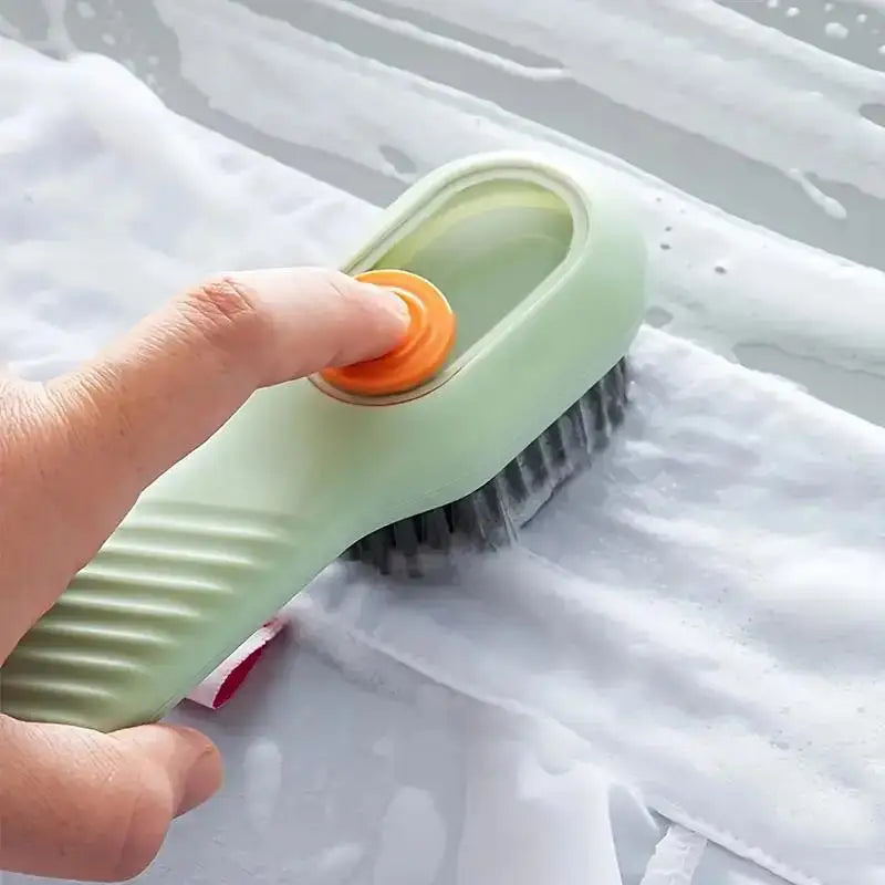 Multi-Surface Liquid Shoe Brush - Soft Bristles & Ergonomic Handle for Bathroom, Kitchen & Laundry Cleaning
