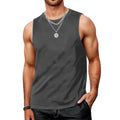 Mens Tank Tops Workout Sleeveless Shirts Summer Solid Color Polyester Quick Drying Tanks For Men Summer Beach Sports T-Shirts