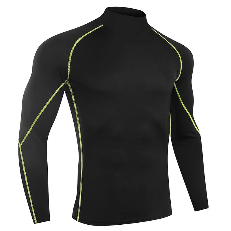 Men's Long Sleeve Compression Shirt Quick Dry Fitness Running Top