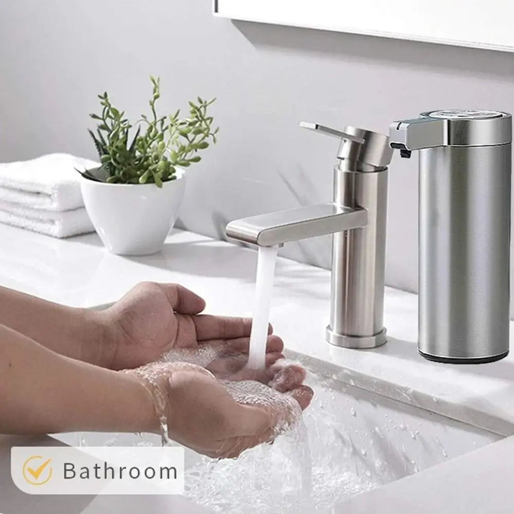 Dispensador automático de jabón sin contacto de acero inoxidable 304 a prueba de agua, máquina inteligente de desinfectante de manos reutilizable