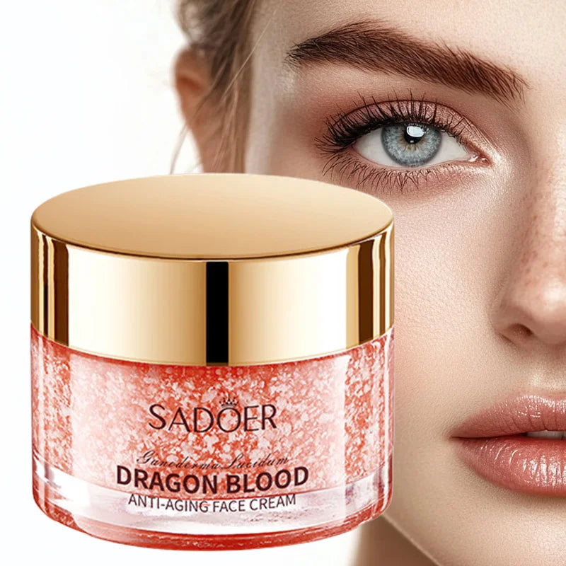 Dragon Blood Face Cream Natural Ganoderma Extract Firming Deep Hydration Fade Fine Lines Radiant Daily Night Facial Care Cream
