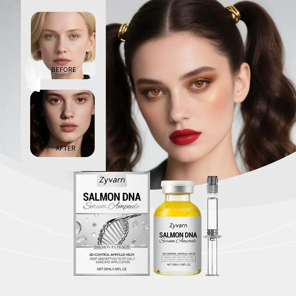 2/1pcs Salmon Dna Moisturizing Face Serum Ampoule Essence, Pdrn Daily Skincare Deep Moisturizing  Radiant Facial Skin Soothing
