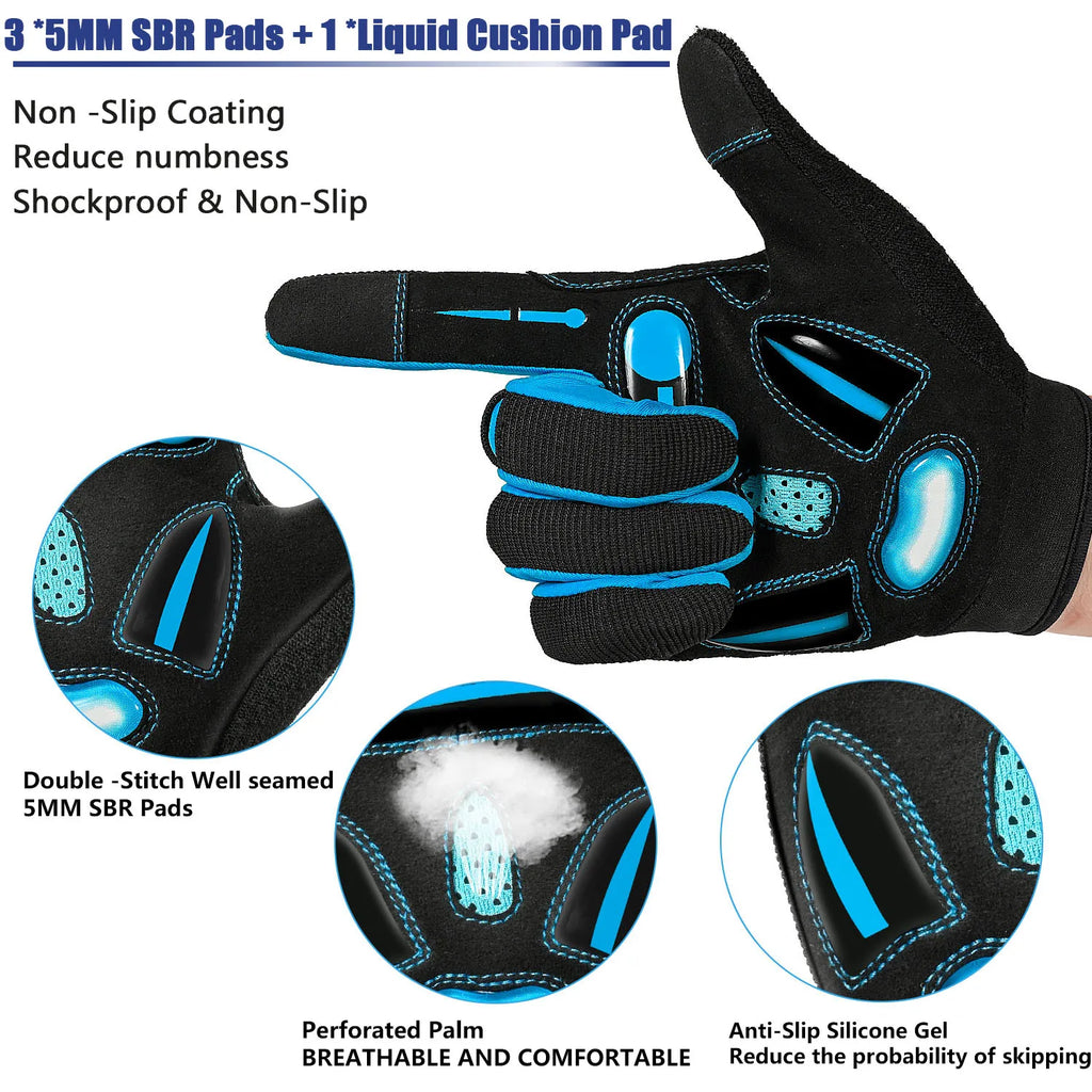 Racing Gloves Motocross Sports Gloves Breathable Non-slip MTB Road Bike Cycling Gloves Touch Screen Bicycle Gloves Men Women