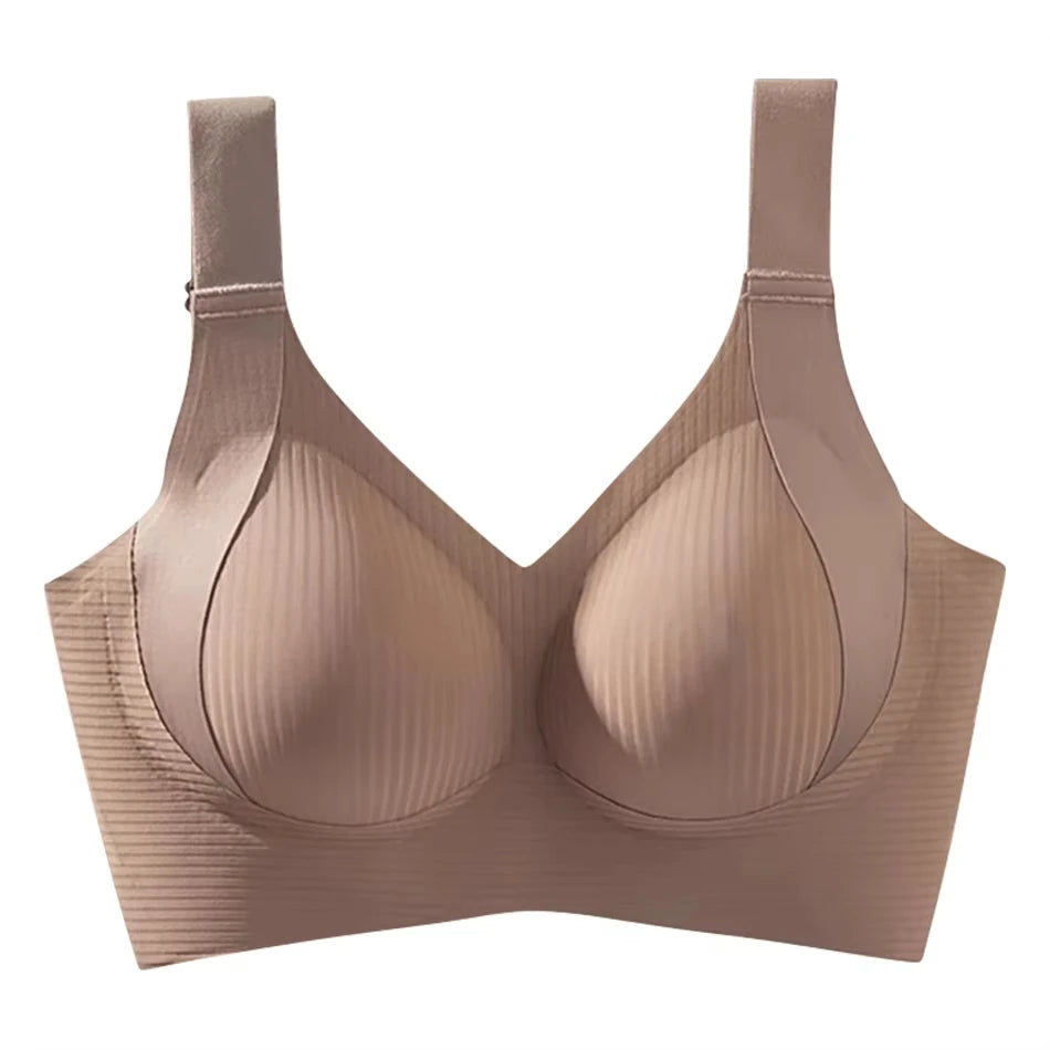 1/2Pcs Women'S'S Seamless Underwear, Thin Style, Large Breasts, Small Breasts, No Wires, Pull-Up And Anti-Sagging Large Size Bra