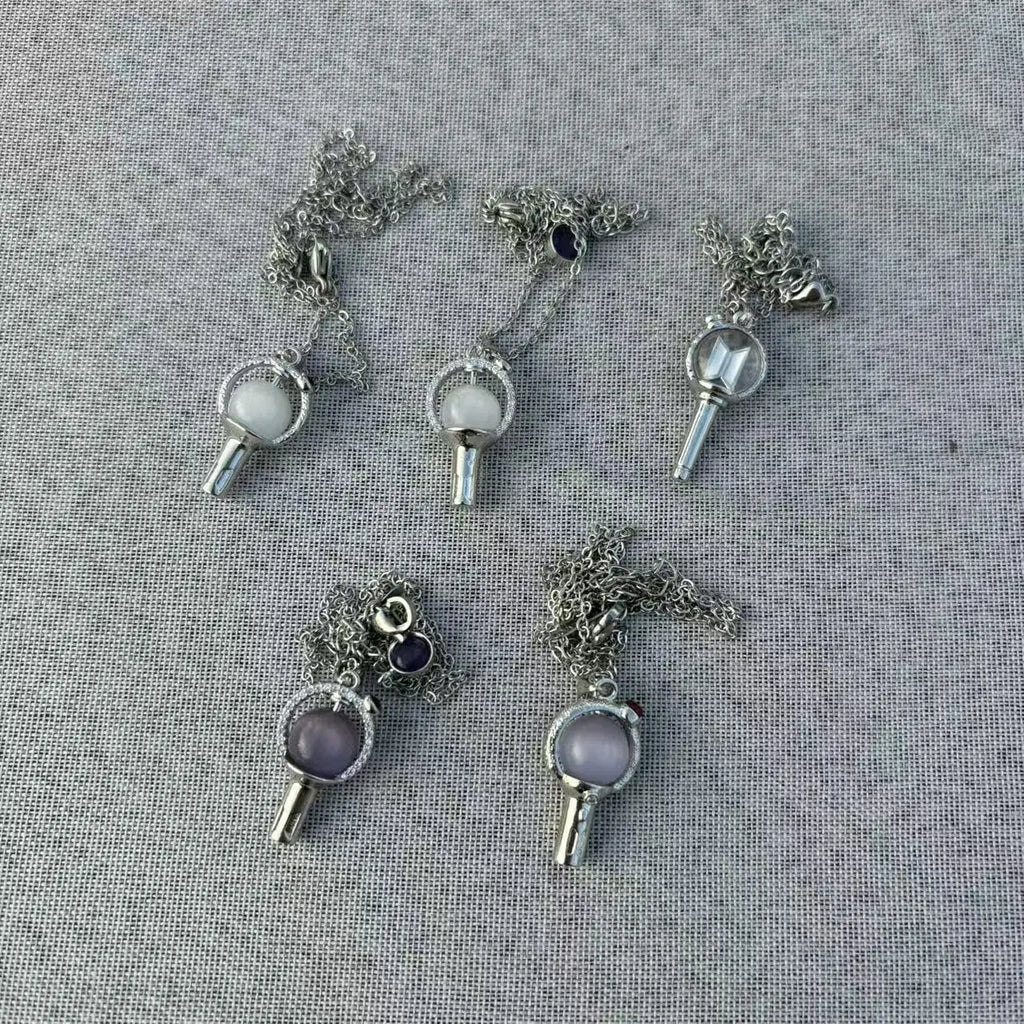 BT21 Clavicle Chain with Diamond Support Rod Series Purple and White Gift Clavicle Chain Daily Travel Accessories