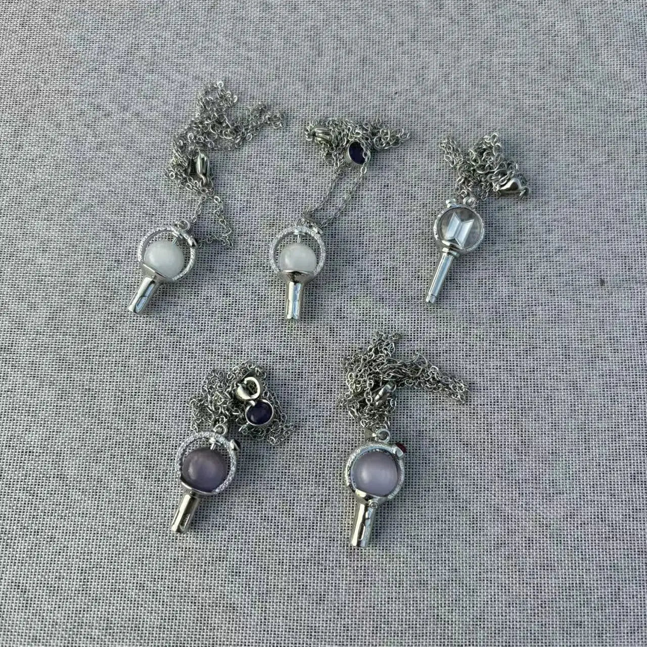 BT21 Clavicle Chain with Diamond Support Rod Series Purple and White Gift Clavicle Chain Daily Travel Accessories