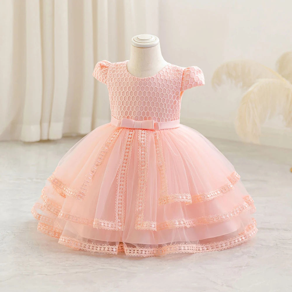 HETISO Toddler Girls Dress Princess Ball Gown for 1st Birthday Party Christmas Holiday Fashion Baby Girl Dress