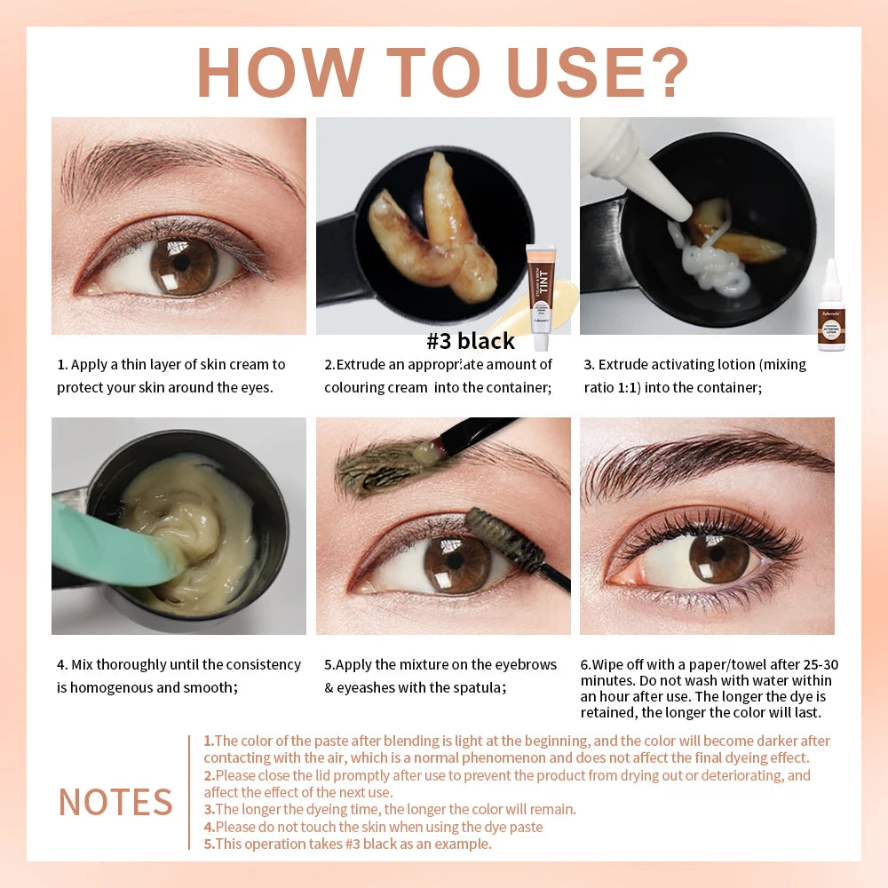 2 In 1 Fast Lash Lifting & Tint Kit Waterproof Sweat Resistant Semi Permanent Eyelash Perm Brow Lamination Enhancer Tool For Salon DIY Home Eye Beauty Supplies