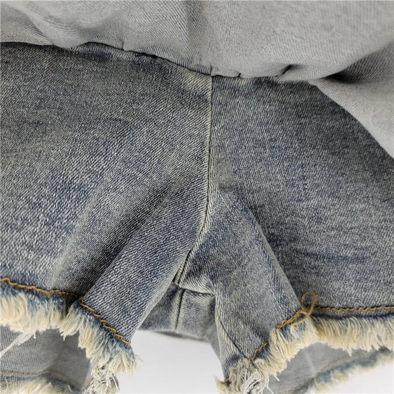 Denim Cake Skirts Women Short Skirt A Line High Waist Slim Fit Elegant Splice Y2k Streetwear Work Bow Sweet 2026 Summer