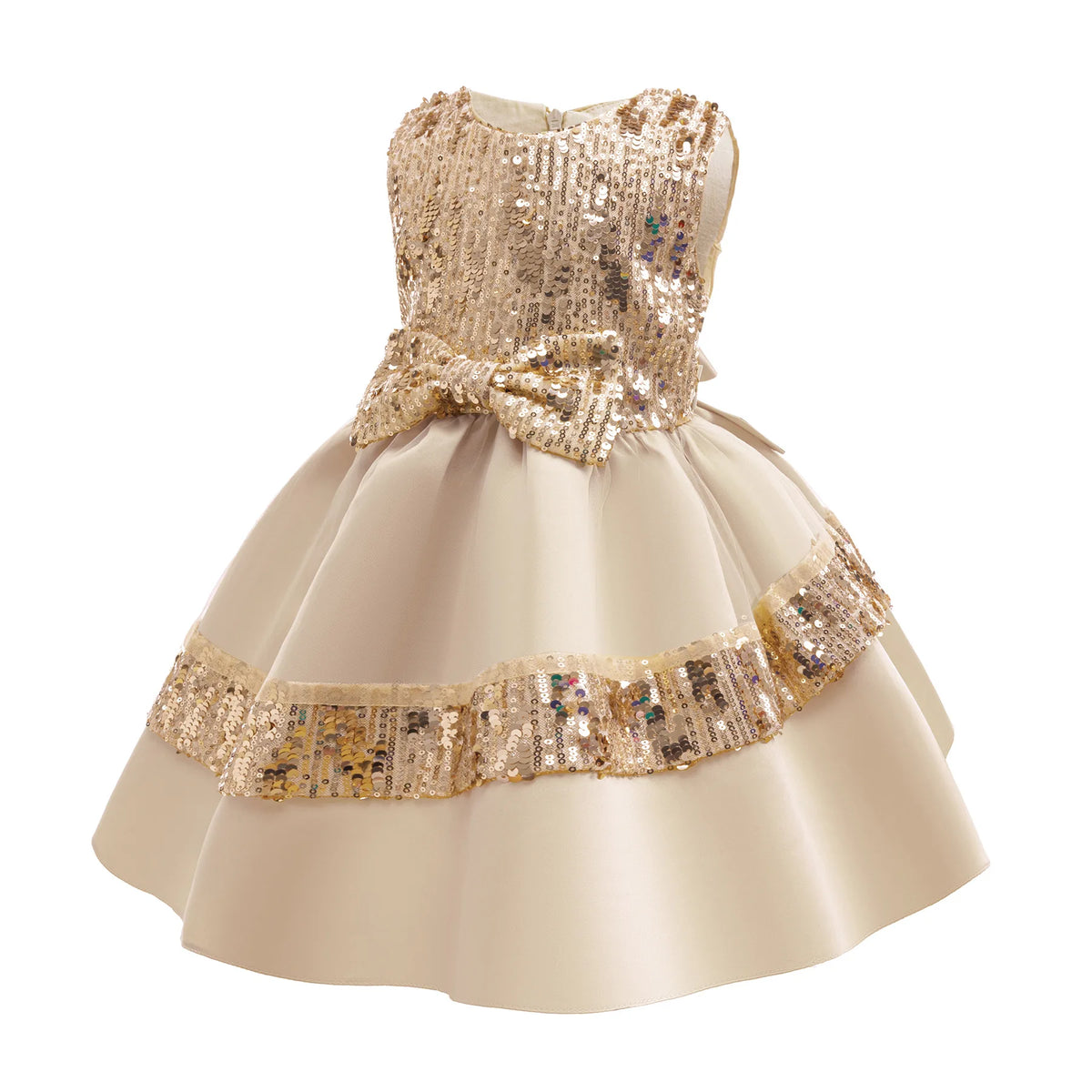 HETISO Princess Dress for Girls Sequined Sleeveless Tutu Gown Children's Fashion Birthday Party Frocks for Ages 2-10