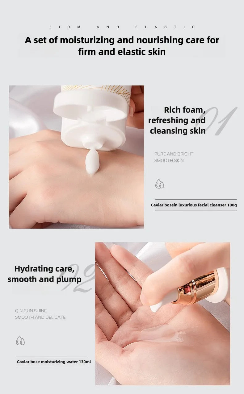 Caviar Pro-Xylane skincare 15-piece set  Reduces Fine Lines Repairs Skin Hydrates  Brightens Anti-Aging Firming Skincare