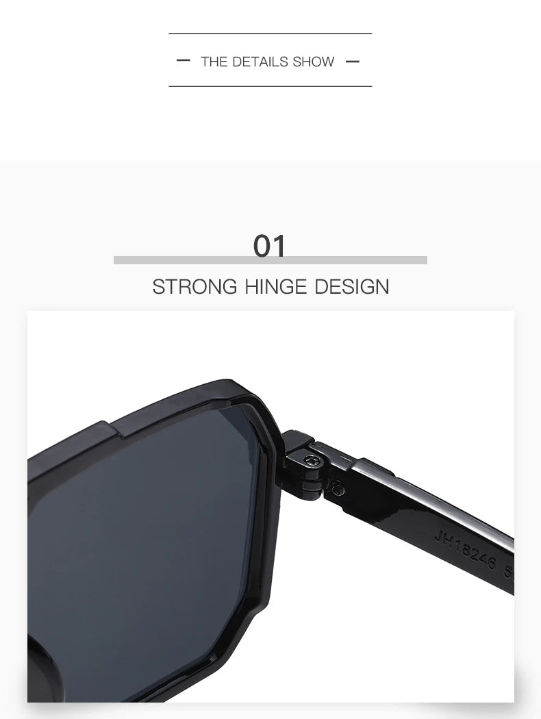 Hiking 3pcs Retro Large Frame Square Anti Light Glasses Classic Double Beam Metal Frame Shades Fashion Men'S Gradient Eyeglasses