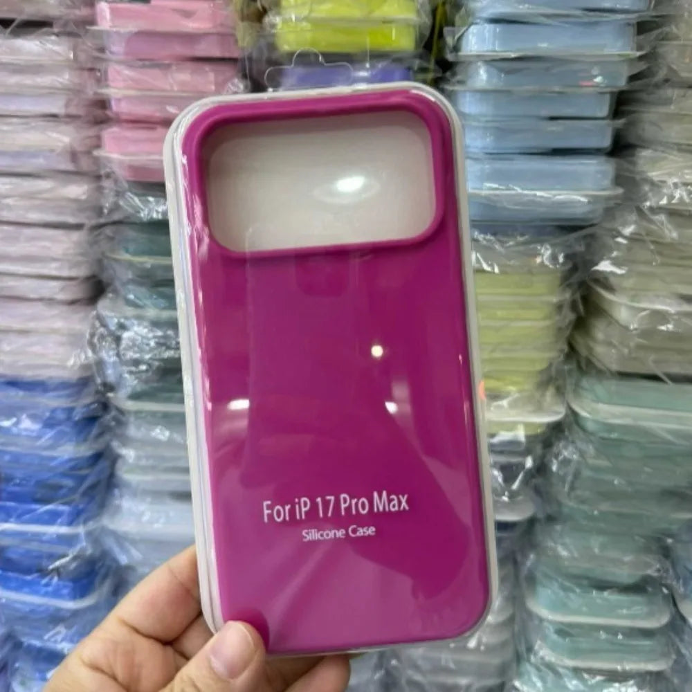 Official Liquid Silicone Skin Feel Case For IPhone 18 Pro Max 17 Pro Air Macaron Solid Candy Colour Color with Packet Box Cover