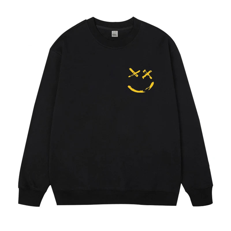 Plus Size Men'S Pullovers Full Cotton Sweatshirts 5Xl 6Xl 7Xl Autumn Winter Long Sleeves Printed Tops Male Clothing 110Kg-180Kg