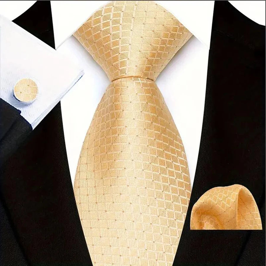 Mens Tie Pink Blue Red Polka Dot Wedding Necktie For Men Designer Hanky Cufflink Tie Set Business Party Daily Wear Accessories