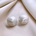 Luxurious Design Brushed Frosted Metal Semicircle Earrings 2025 New Jewelry For Women'S Christmas Fashion Accessories