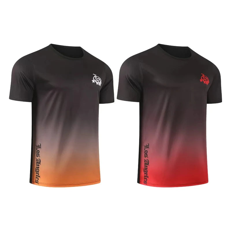 Men's Solid Color O-Neck Short Sleeve Sports T-Shirt - Polyester
