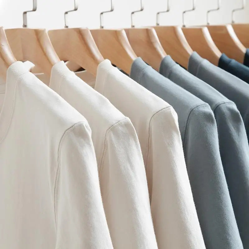 Heavyweight Pure Cotton White Basic Style T-Shirt Loose Short Sleeve Unisex Summer Fashionable Color T-Shirt