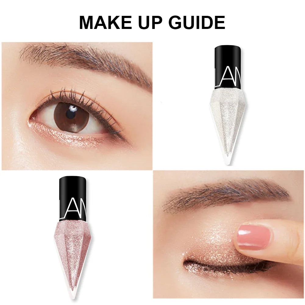 Liquid Eyeliner Professional Shiny Eye Liners Cosmetics for Women Pigment Silver Rose Gold Color Liquid Glitter Eyeliner