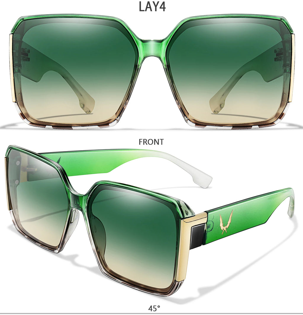 Fashion Sunglasses for Women Casual Square Shades with UV Protection for Daily wearing, Fishing, Driving, Golf, Travel With Box