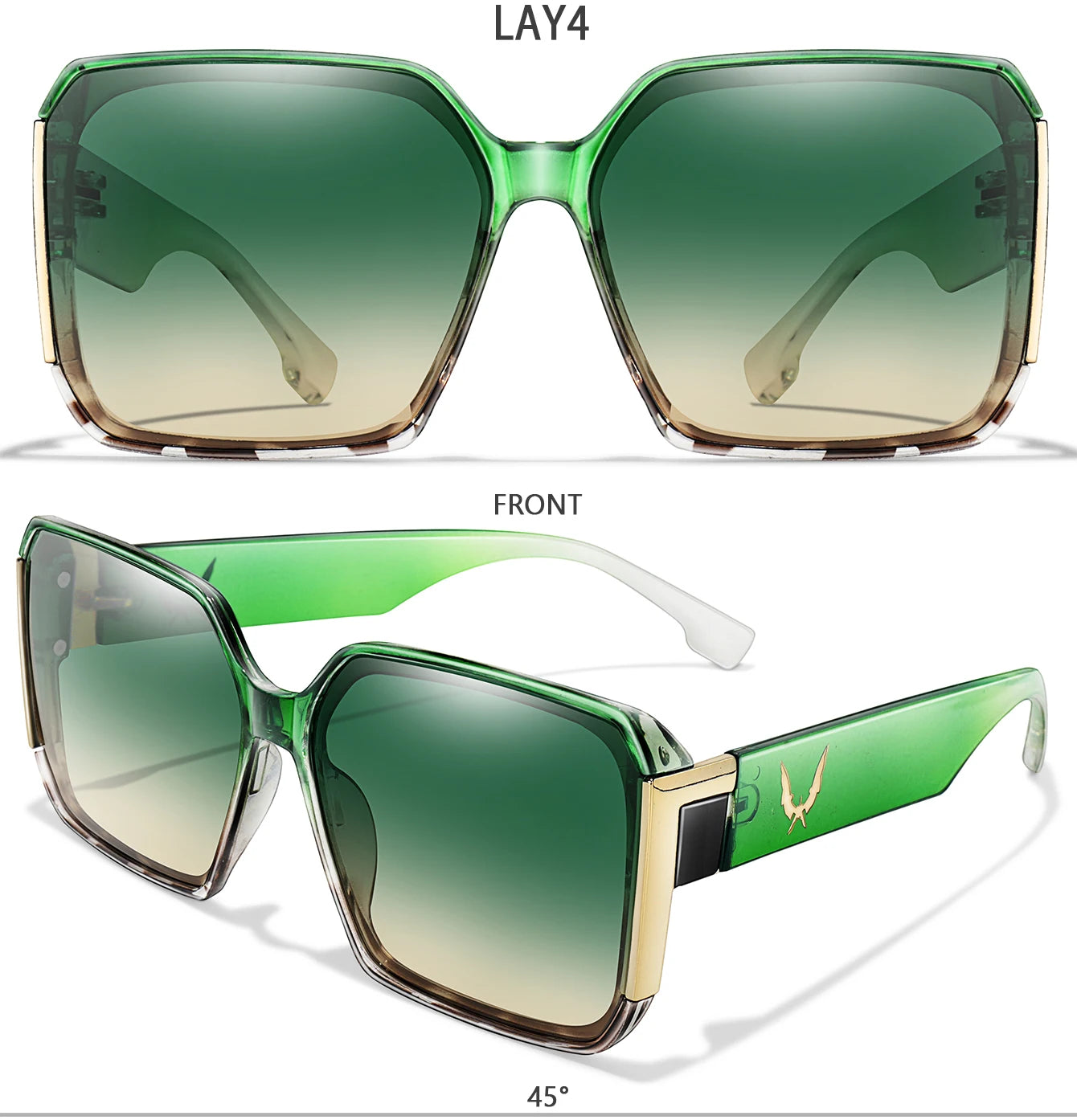 Fashion Sunglasses for Women Casual Square Shades with UV Protection for Daily wearing, Fishing, Driving, Golf, Travel With Box