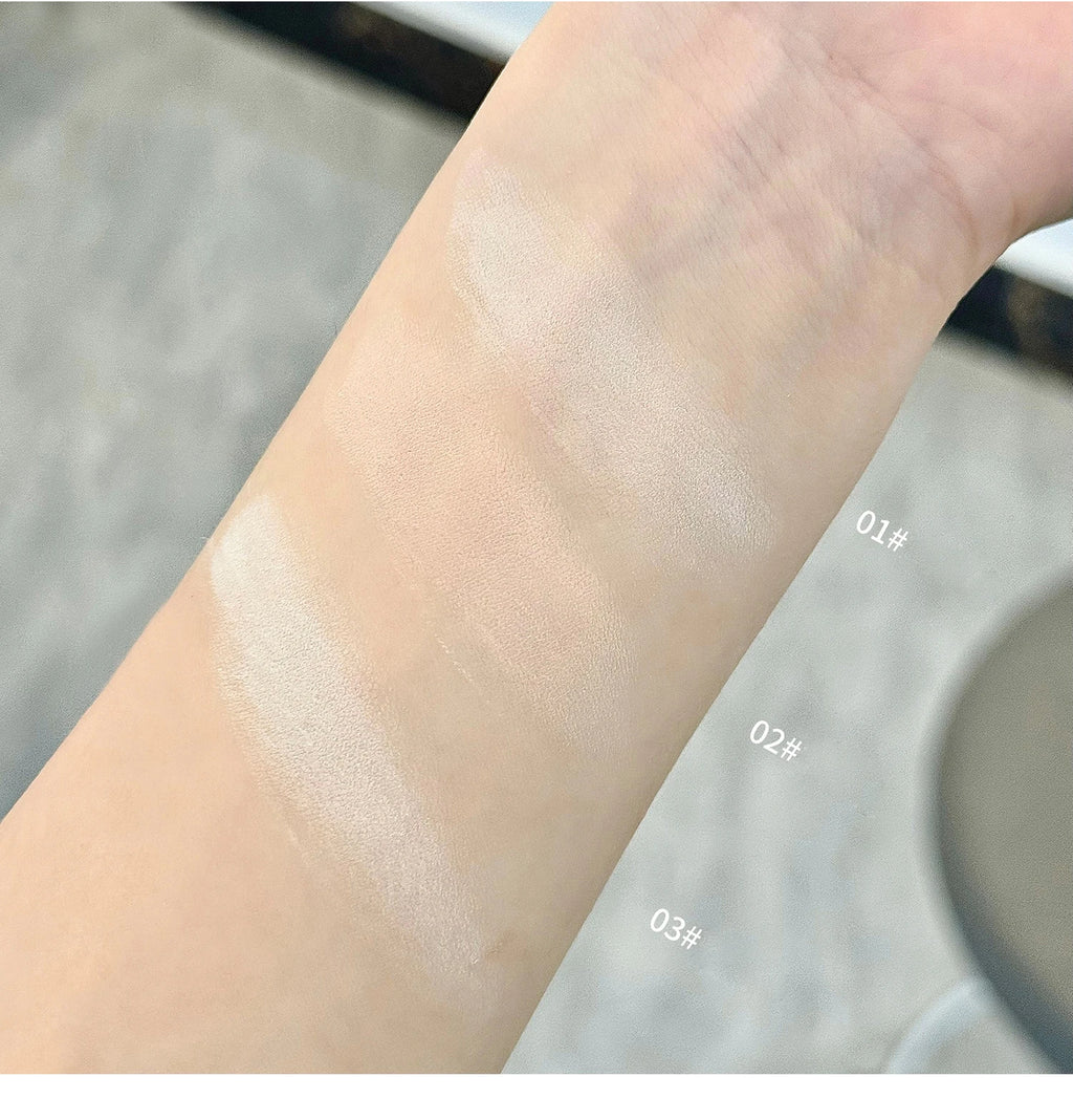 Bowknot Pressed Powder Transparent White Matte Brighten Concealer Long-lasting Oil Control Face Makeup Smooth Setting Powder