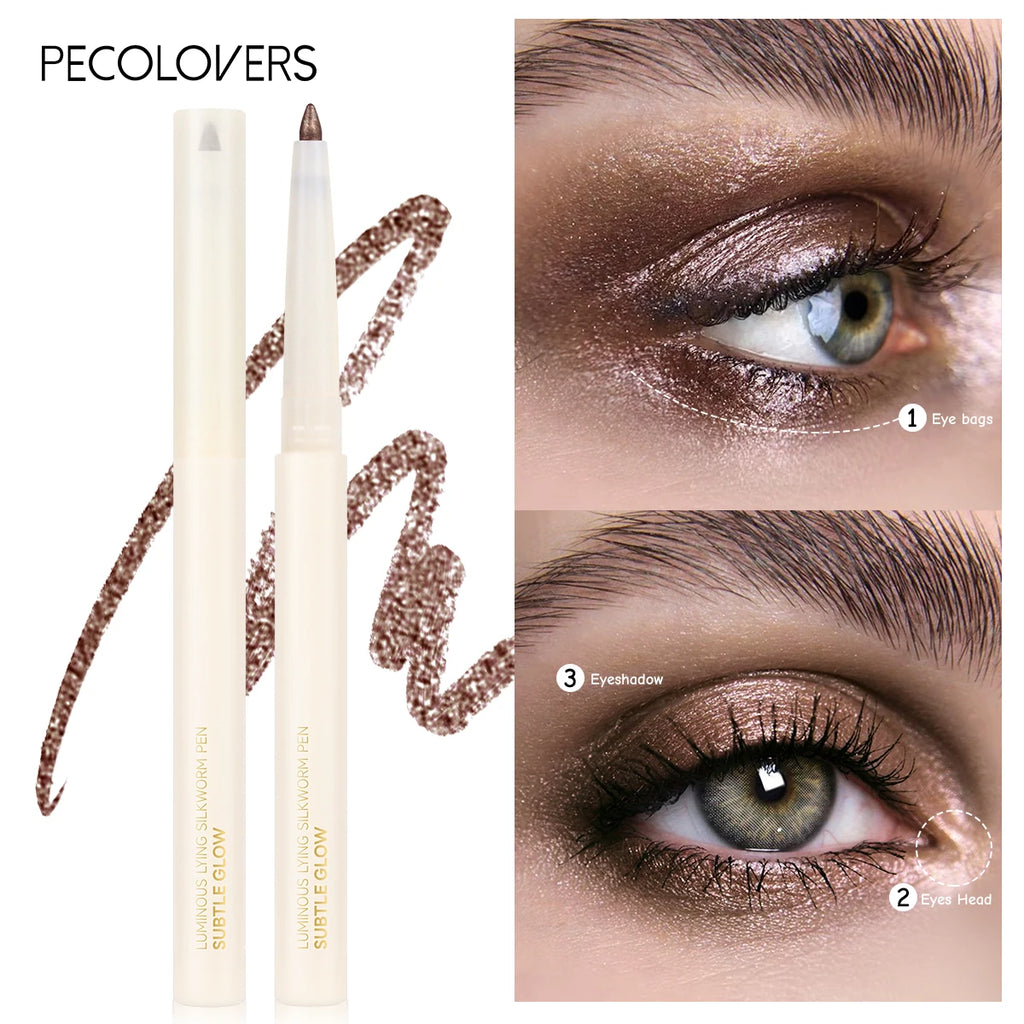 1 pc Smooth Nib Lying Silkworm Pen, Waterproof and Long-Lasting, Multi-Functional Lying Silkworm Pen, Eye Cosmetics