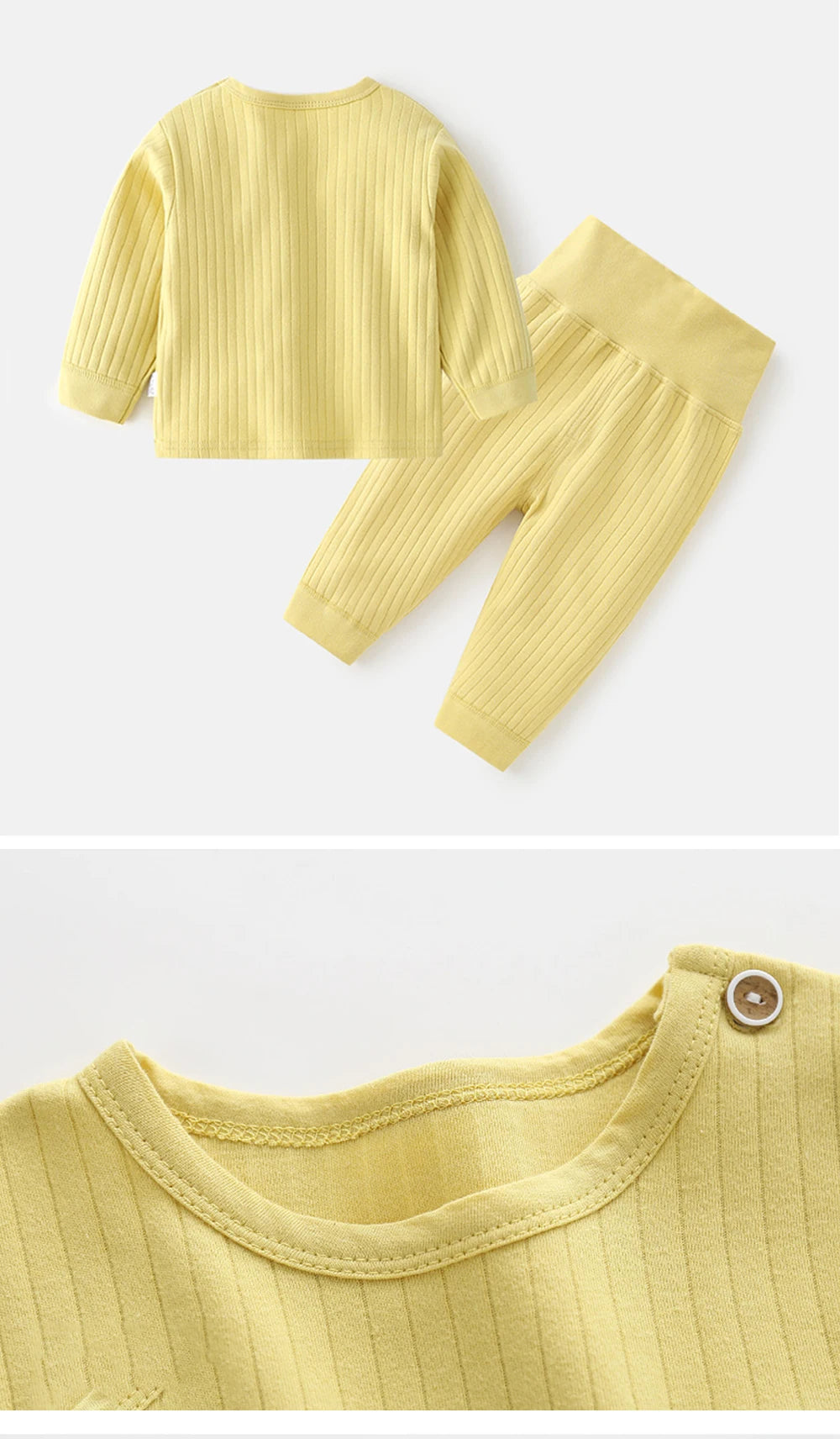Autumn Winter Thermal Underwear Suit Baby Clothing Sets Boys Girls Pajama Sets Baby Warm Sleepwear Candy Colors Kids Clothes