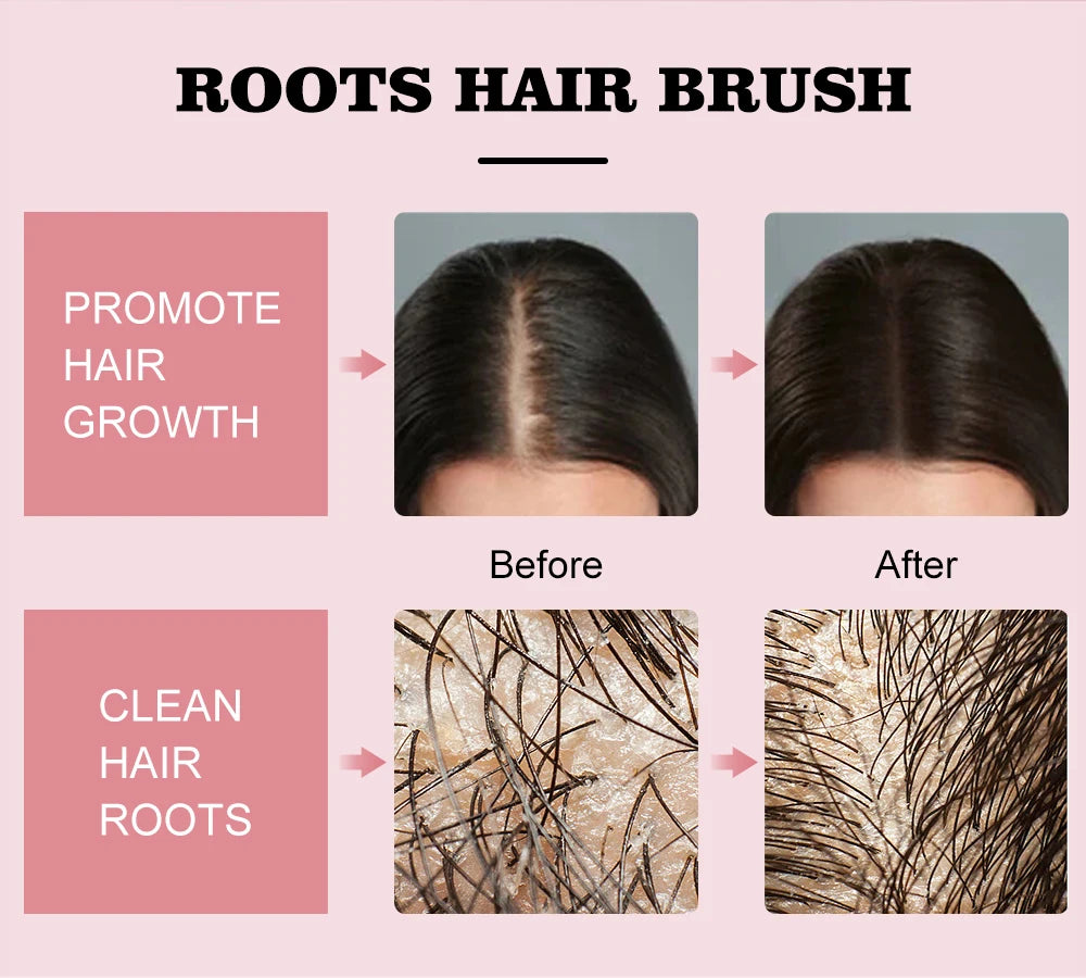 2024 Hotsale Hair Roots Massages Brush For Hair Growth Head Skin Care Massage Detangling Cleaning Hairdressing Comb Dropshipping