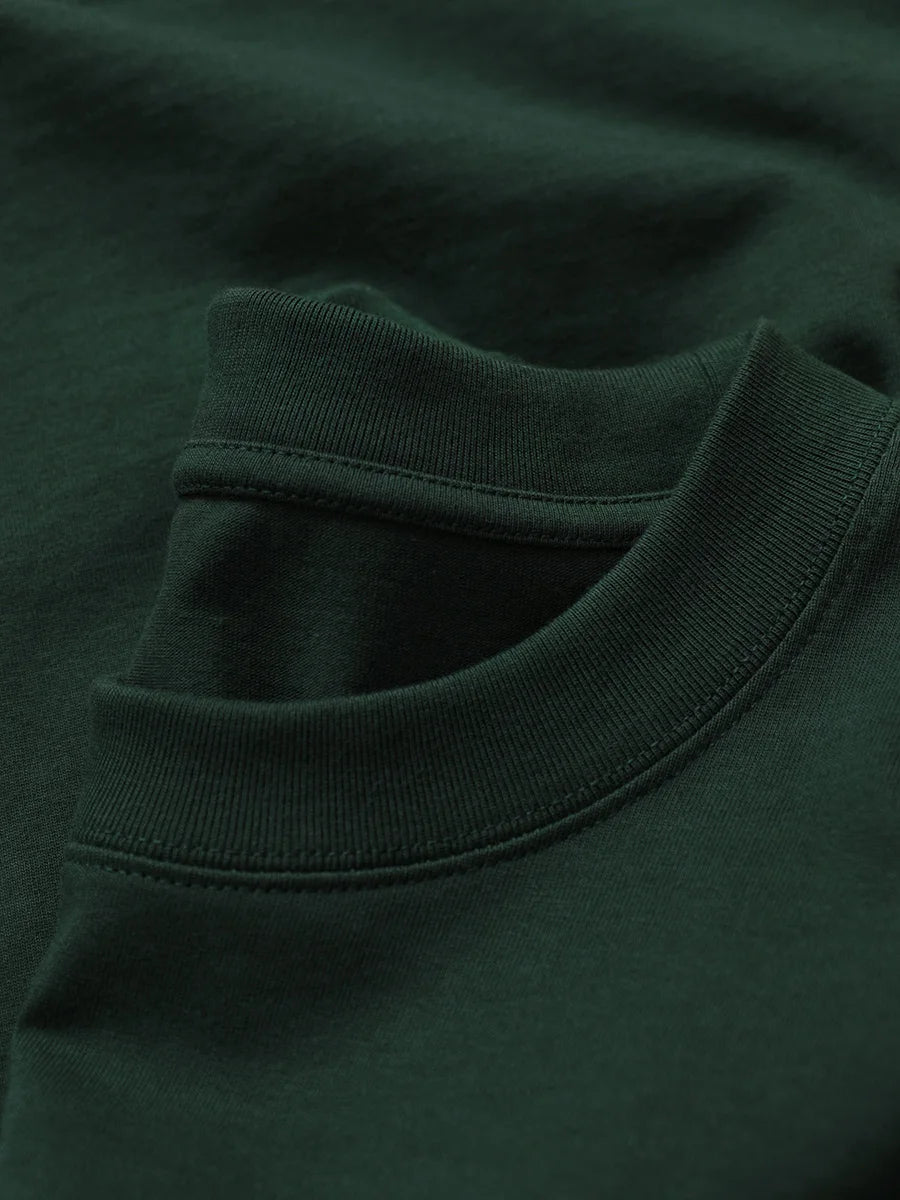 Heavyweight Cotton Oversized Mens T Shirt Drop Shoulder Short Sleeve Solid Color High Quality
