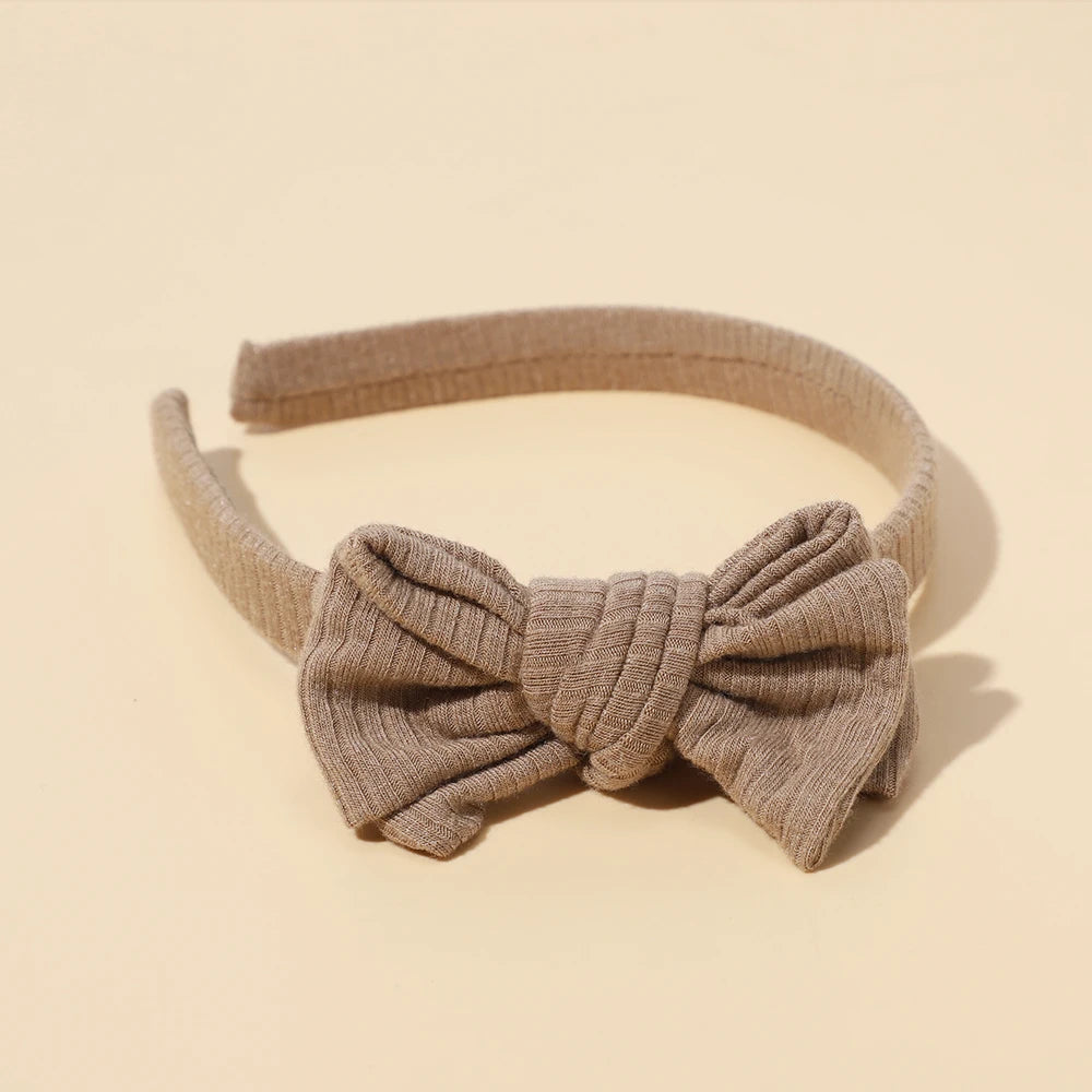 Baby Headband Solid Color Hair Hoop With Soft Atmospheric Bow For Newborns And Toddlers