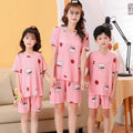 Unisex Kids Summer Pajama Set - Short Sleeve Cute Print Homewear