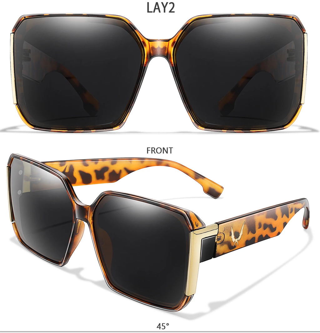 Fashion Sunglasses for Women Casual Square Shades with UV Protection for Daily wearing, Fishing, Driving, Golf, Travel With Box