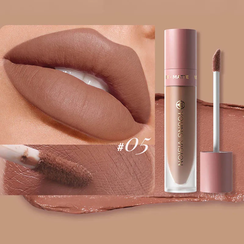 Dunuf 8 Color Matte Velvet Lip Gloss Waterproof Plumping Lipstick For Bold Women